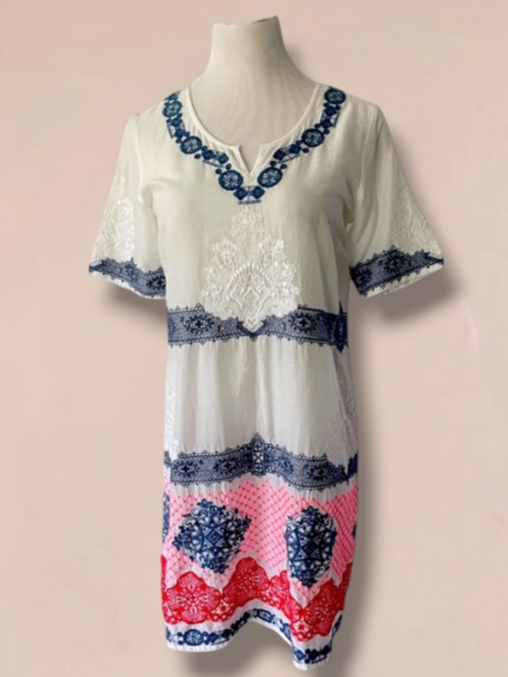 ROSE AND ROSE NEW EMBROIDERED COTTON DRESS